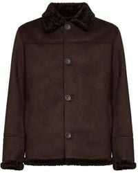 Herno - Faux-Shearling Trim Jacket - Lyst