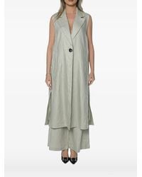 ARMANI EXCHANGE - Sleeveless Notched-Lapel Coat - Lyst