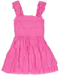 Sea - Cole Smocked Ramie Dress - Lyst