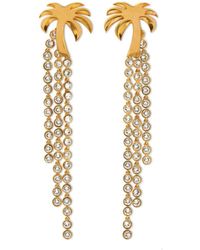 Palm Angels - Palm Crystal-embellished Drop Earrings - Lyst