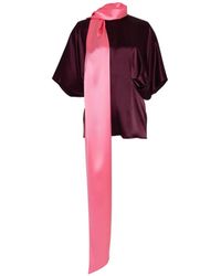 ROKSANDA - Luma Scarf-Detail Draped Top - Lyst