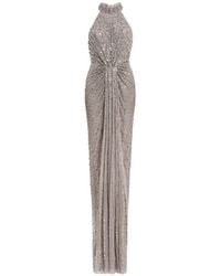 Jenny Packham - Whisper Halterneck Long Dress - Lyst