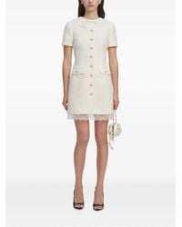 Self-Portrait - Bouclé Mini Dress - Lyst