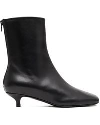 TOTEME - Rear-Zip Square-Toe Boots - Lyst