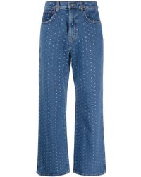 GIUSEPPE DI MORABITO - Crystal-embellished Jeans - Lyst