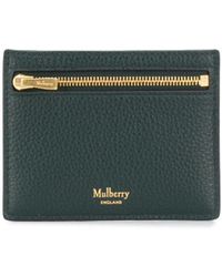 Mulberry - Hammered Leather Cardholder With Zip Woman - Lyst