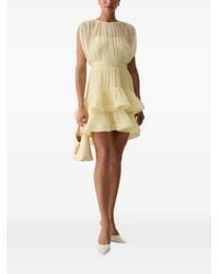 Morgan - Pleated Ruffled Mini Dress - Lyst