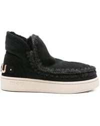 Mou - Bottines En Daim À Bords Tressés - Lyst