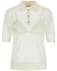 Elisabetta Franchi - Ribbed Bra And Polo Shirt Set - Lyst