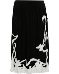 Lanvin - Pleated Long Skirt - Lyst