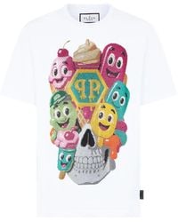 Philipp Plein - Round Neck T-Shirt Little Ice Cream Skull - Lyst