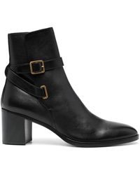 Saint Laurent - Dorian 70Mm Buckled Biker Boots - Lyst
