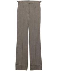 Prada - Hose Aus Technischer Wolle Mit Gürtel - Lyst