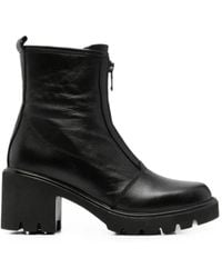 SERGIO MORETTI FIRENZE - Zip-Front Chunky Ankle Boots - Lyst