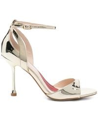 Liu Jo - Mirrored Laminated Heeled Sandals - Lyst