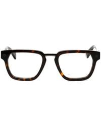 Philipp Plein - Tortoiseshell-Effect Rectangle-Frame Glasses - Lyst