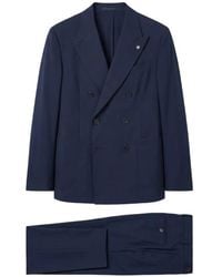 Manuel Ritz - Double-Breasted Peak-Lapel Suit - Lyst