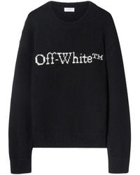 Off-White c/o Virgil Abloh - Intarsia-Knit Logo Jumper - Lyst