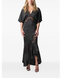 JBQ - Aralyn Lace-Detail Ruffled Maxi Dress - Lyst