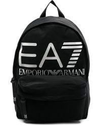 EA7 - Logo-Print Backpack - Lyst