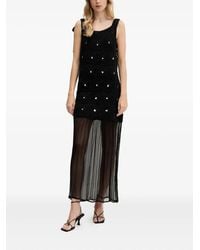 Never Fully Dressed - Tie-Detail Embellished Maxi Dress - Lyst