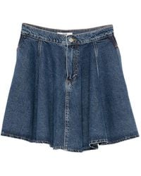 Maje - Minijupe Évasée En Jean - Lyst