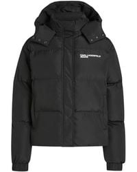 KARL LAGERFELD - Logo Puffer Jacket - Lyst