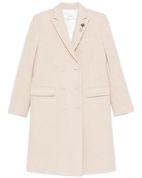 Lardini - Double-Breasted Notched-Lapel Wool Coat - Lyst