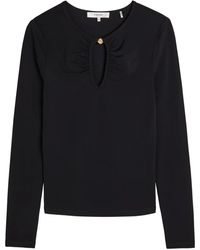 FRAME - The Keyhole Ruched Top - Lyst