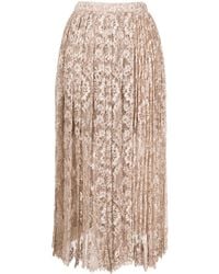 Ermanno Scervino - Floral-lace Pleated Skirts - Lyst