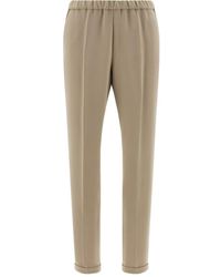 Alberto Biani - Elasticated Pleat Trousers - Lyst