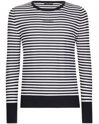 Dolce & Gabbana - Logo-Embroidered Striped Jumper - Lyst