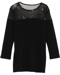 Limi Feu - Tattoo-Printed Panelled T-Shirt - Lyst