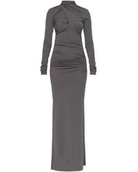 Entire studios - Draped Long-Sleeve Maxi Dress - Lyst