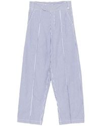 Jejia - Susi Striped Contrast-Stitch Trousers - Lyst