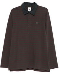 WOOD WOOD - Striped Long-Sleeve Polo Shirt - Lyst