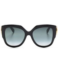 Gucci - Sonnenbrille Mit Rundem Gestell - Lyst