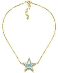 Buddha Mama - Kite Star Aquamarine And Diamond Necklace - Lyst