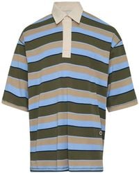 Ami Paris - Striped Polo Shirt - Lyst