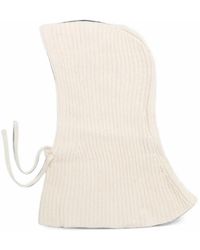 Pinko - Ribbed-Knit Drawstring Balaclava - Lyst