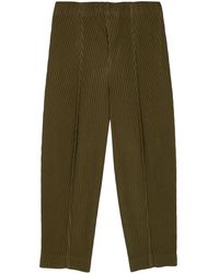Homme Plissé Issey Miyake - Pleated Cropped Trousers - Lyst