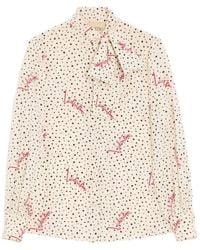 Valentino Garavani - Chemise Plus De Pois En Crêpe De Chine - Lyst
