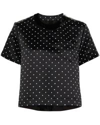 Sacai - Polka-dot Print Zip-up T-shirt - Lyst