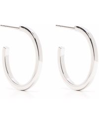 ISABEL LENNSE Square-cut Medium Hoop Earrings - Metallic