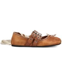 Miu Miu - Candy Ballerina With Golden Buckles - Lyst