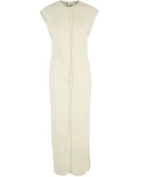 Ami Paris - Robe Mi-Longue À Bords Francs - Lyst