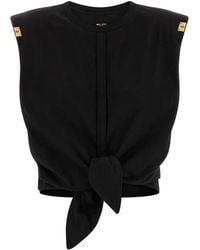 Elisabetta Franchi - Cotton Top - Lyst