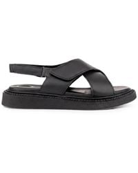SERGIO MORETTI FIRENZE - Crossover-Strap Touch-Strap Sandals - Lyst