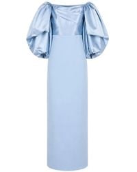 Solace London - Floris Off-Shoulder Puff-Sleeve Maxi Dress - Lyst