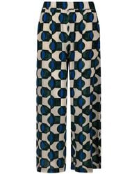 Weekend by Maxmara - Geometric-Print Palazzo Pants - Lyst